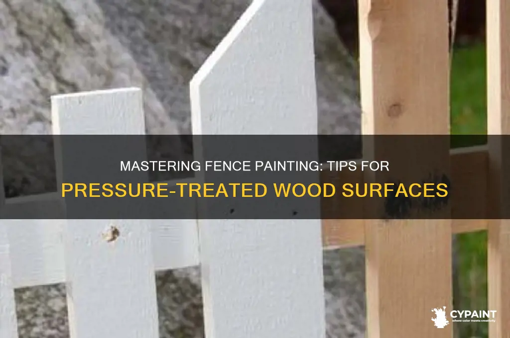 how to paint a pressure treated fence