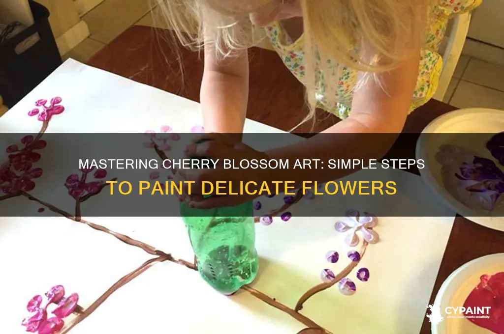 how to paint a pretty cherry blossom flower