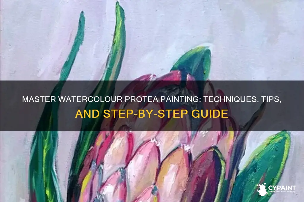 how to paint a protea in watercolour
