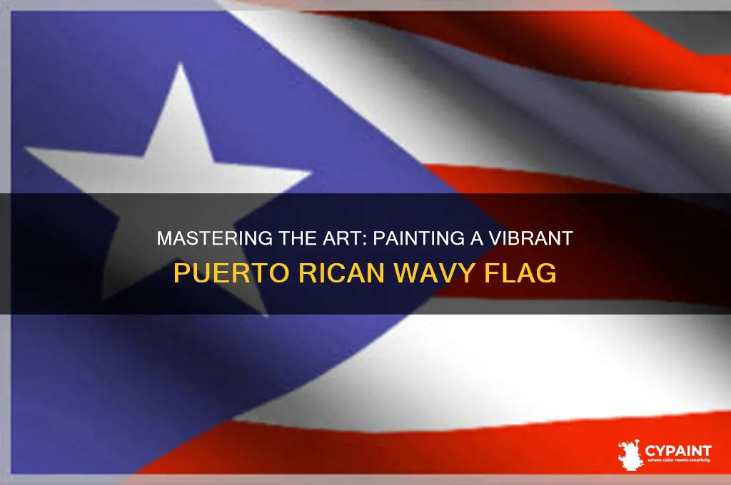 how to paint a puerto rican wavy flag