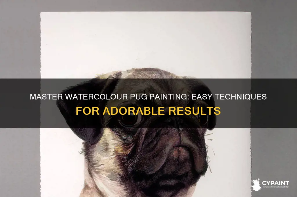 how to paint a pug in watercolour