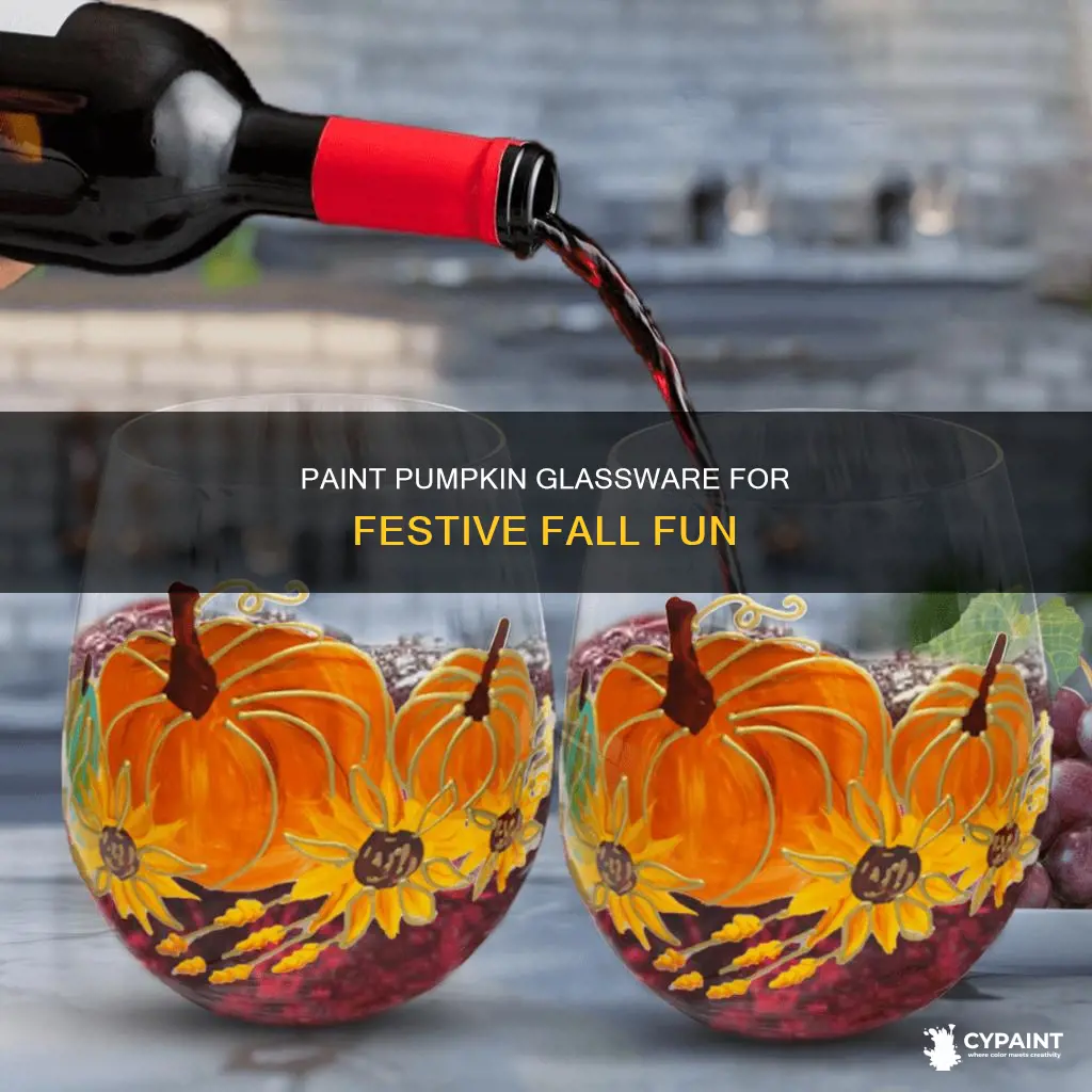 how to paint a pumpkin in on wine glass