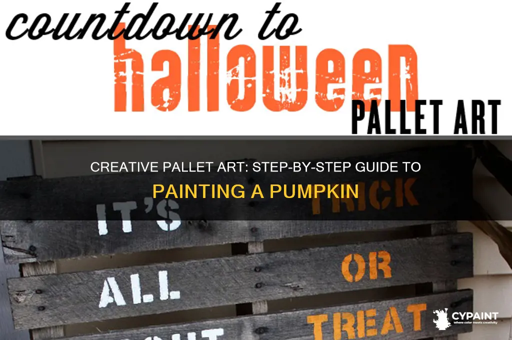 how to paint a pumpkin on a pallet