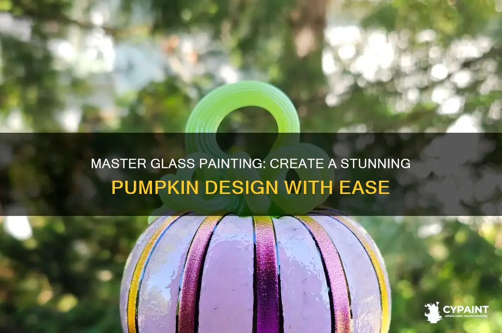 how to paint a pumpkin on glass