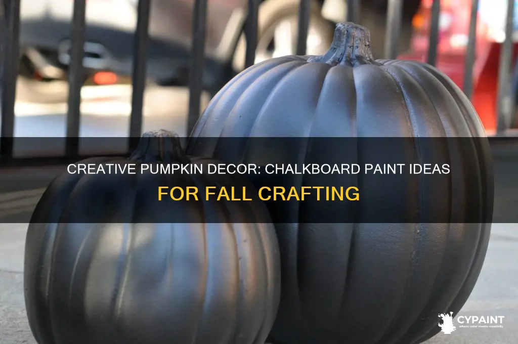 how to paint a pumpkin with chalkboard paint