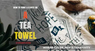 Creative Expressions: Painting Inspirational Quotes on Tea Towels