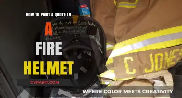 Customizing Fire Helmets: Painting Quotes with Precision