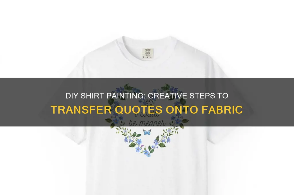 how to paint a quote on a shirt