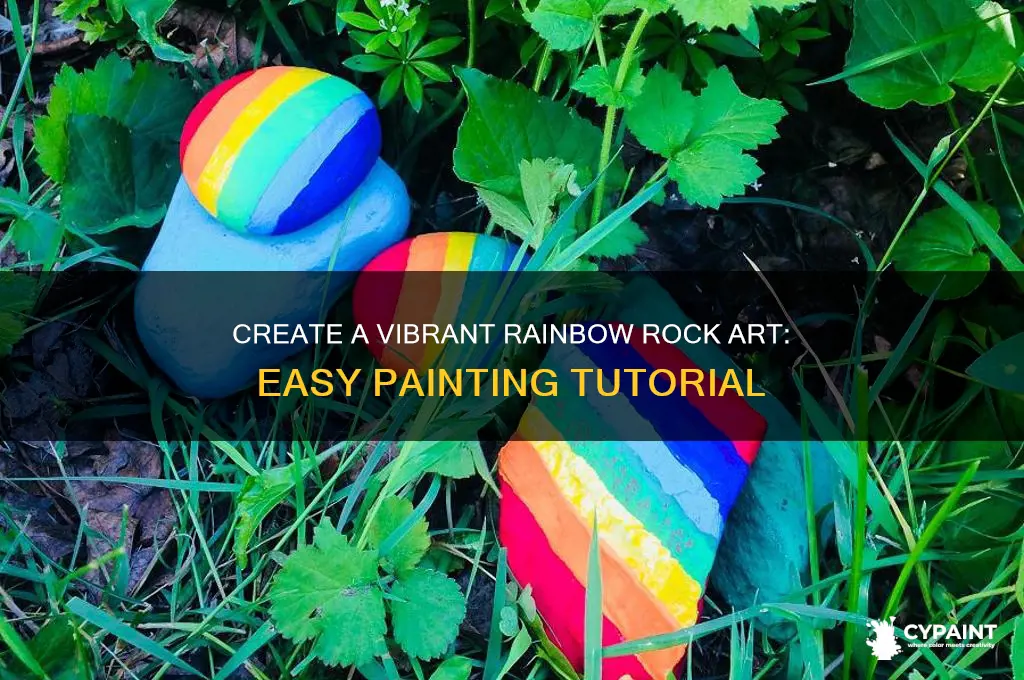 how to paint a rainbow on a rock