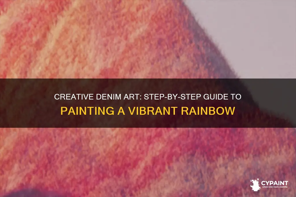 how to paint a rainbow on denim