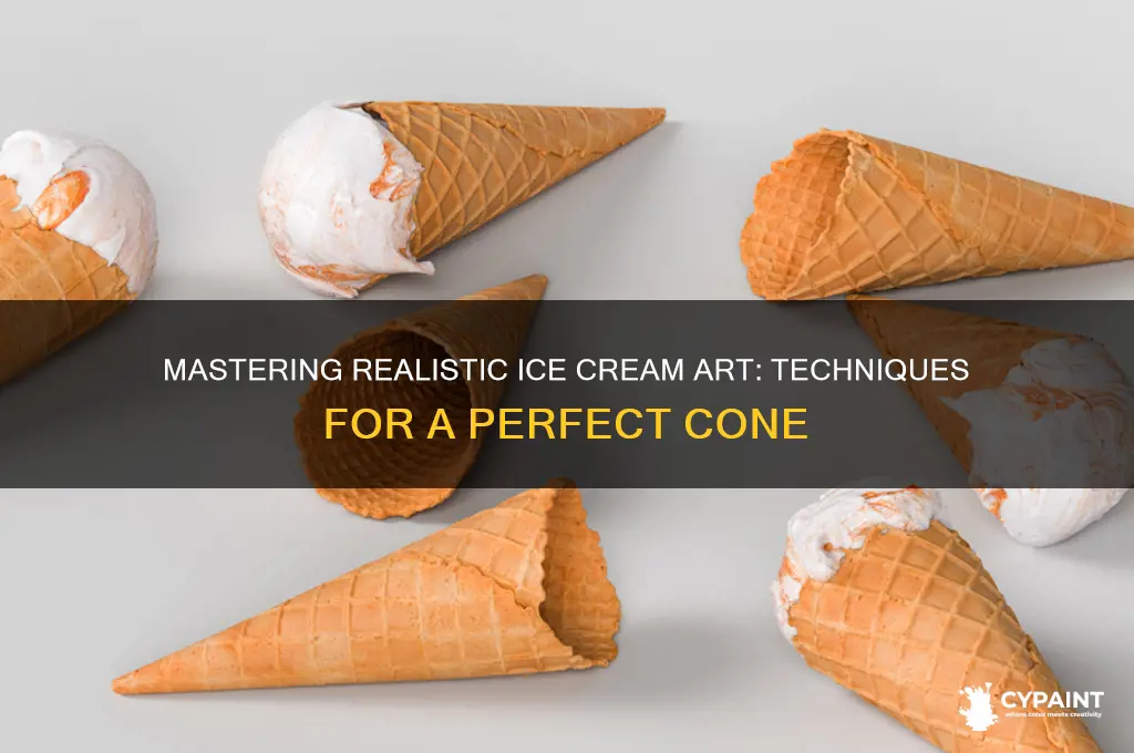 how to paint a realistic ice cream coen