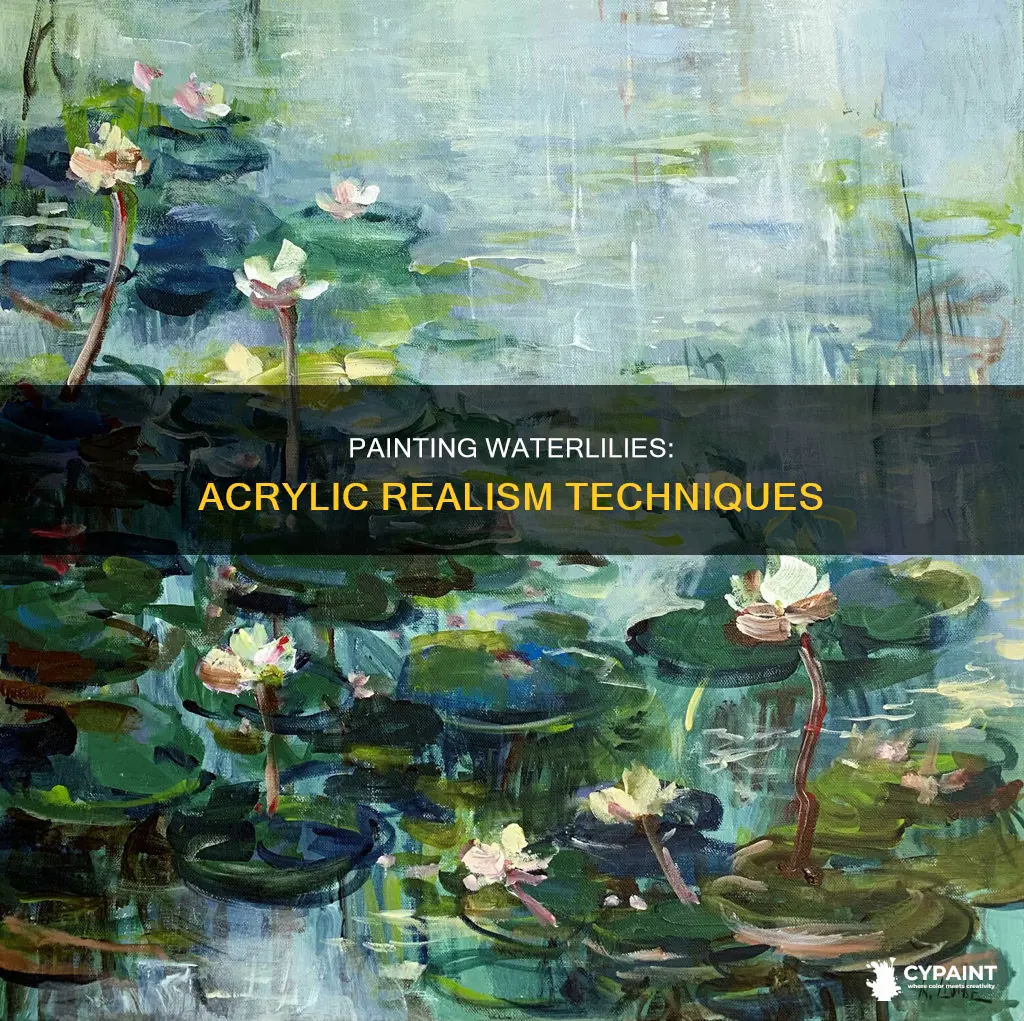 how to paint a realistic looking waterlily with acyrilic