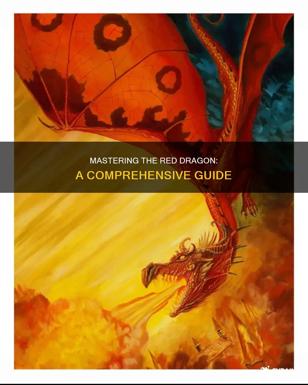 how to paint a red dragon in 175 steps