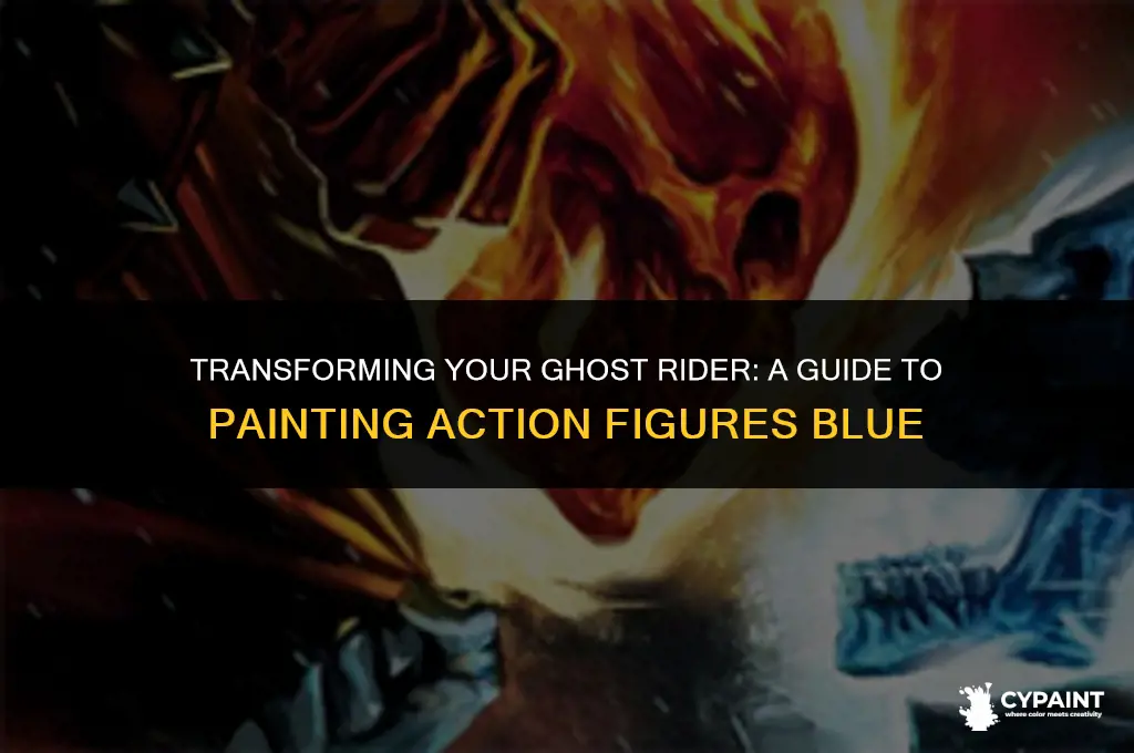 how to paint a red ghost rider action figure blue