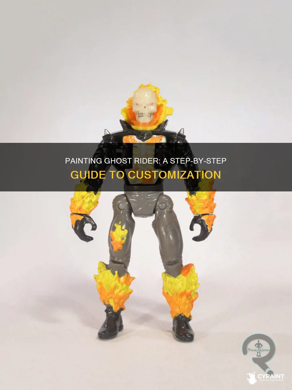 how to paint a red ghost rider action figure