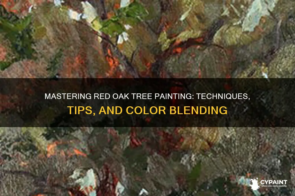 how to paint a red oak tree
