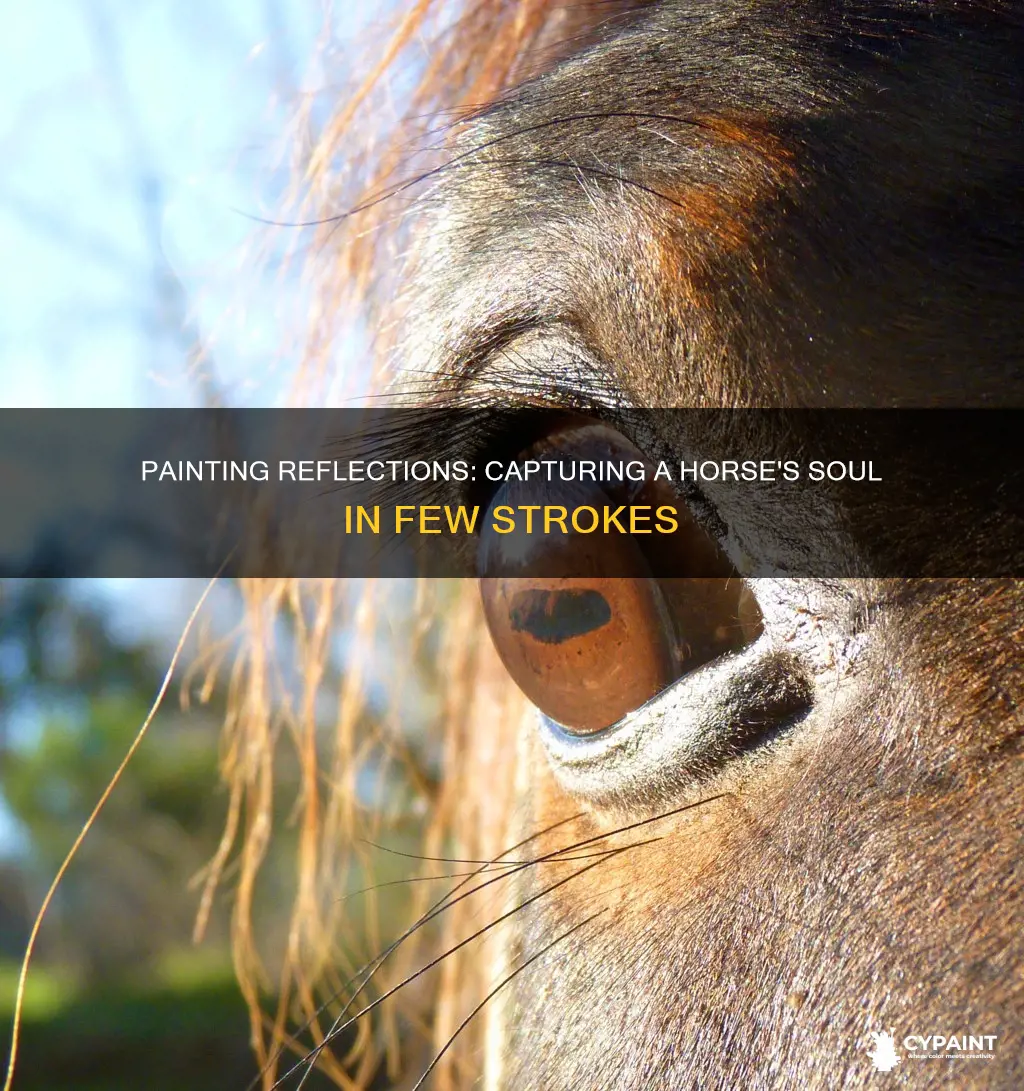 how to paint a relection in a horse eye