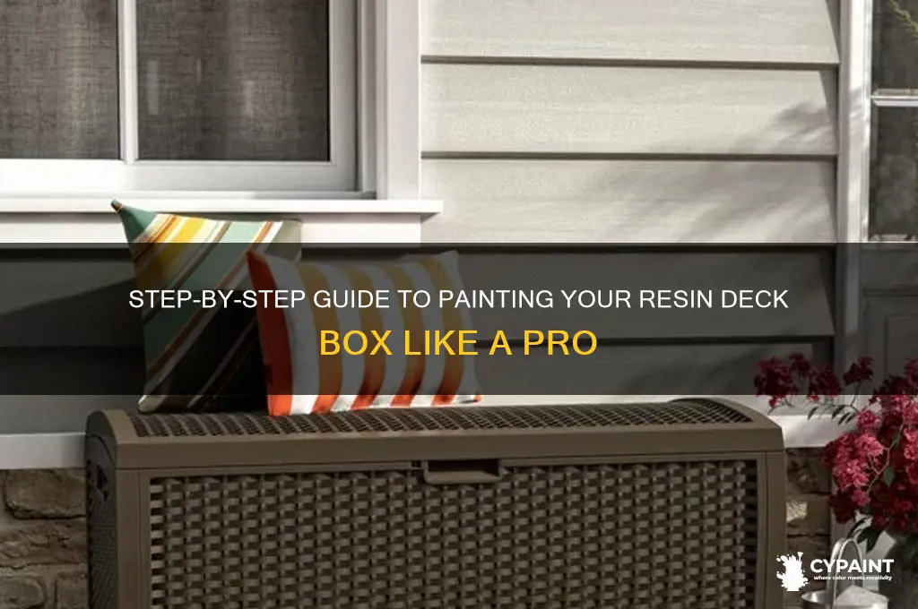 how to paint a resin deck box