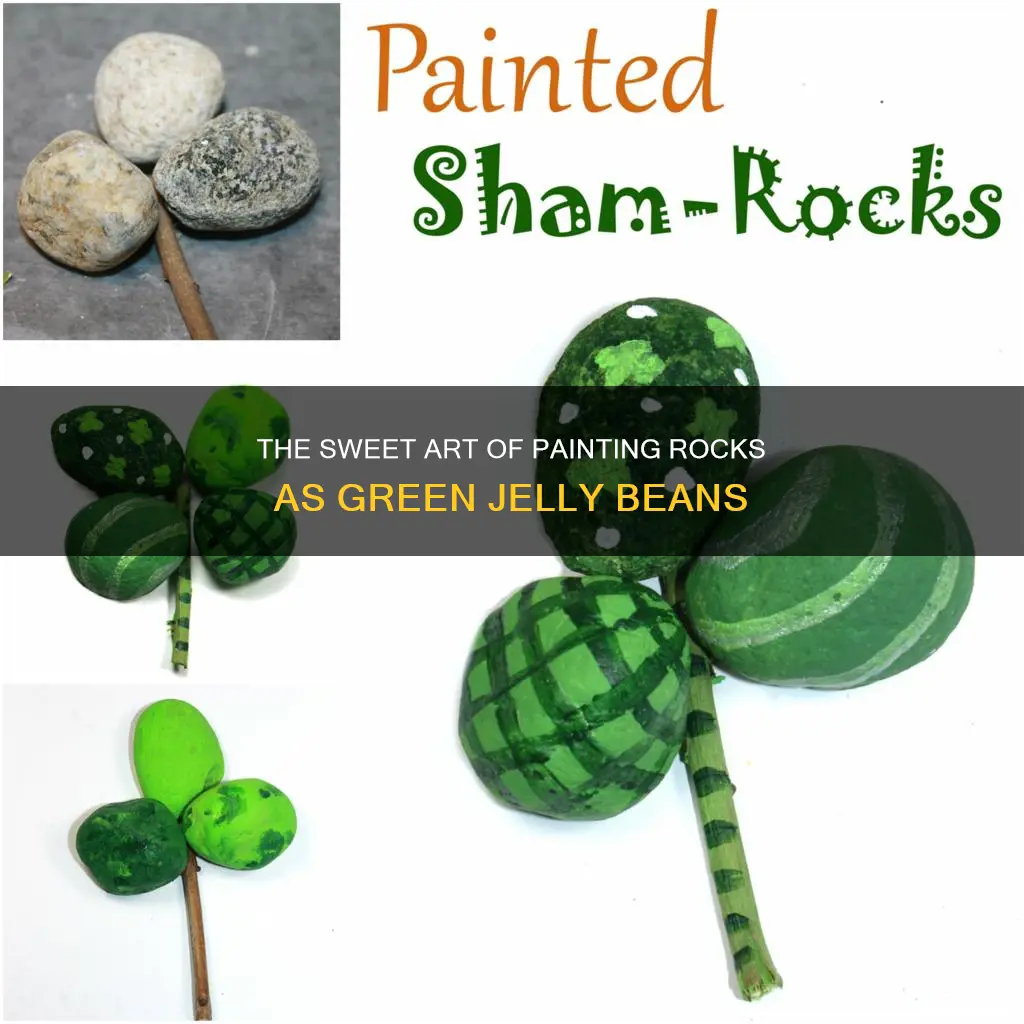 how to paint a rock a green jelly bean
