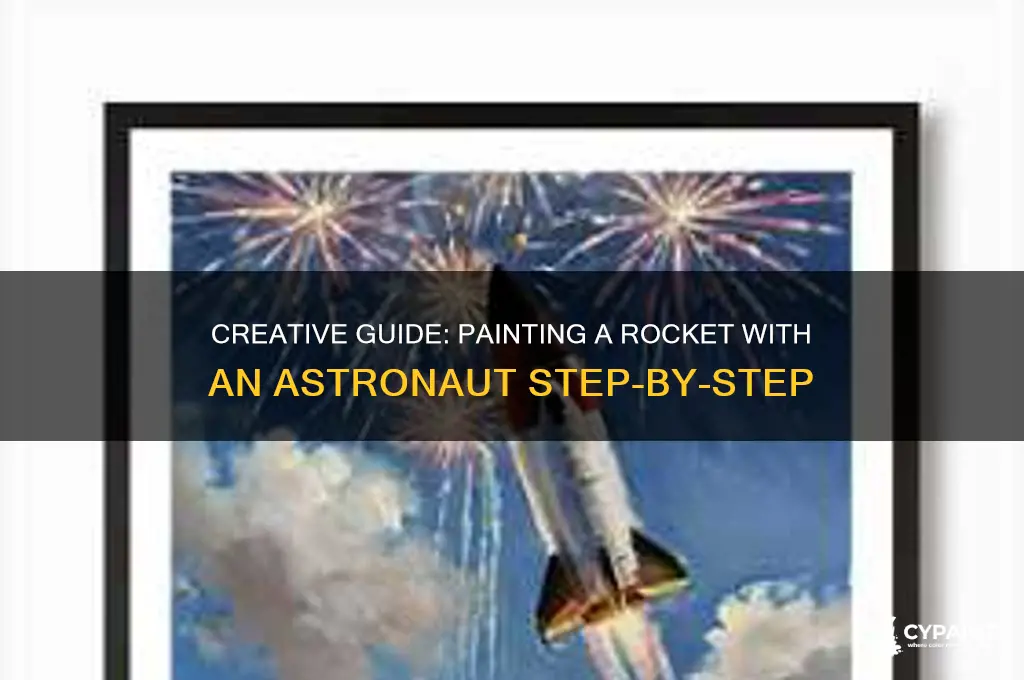 how to paint a rocket with astronaut