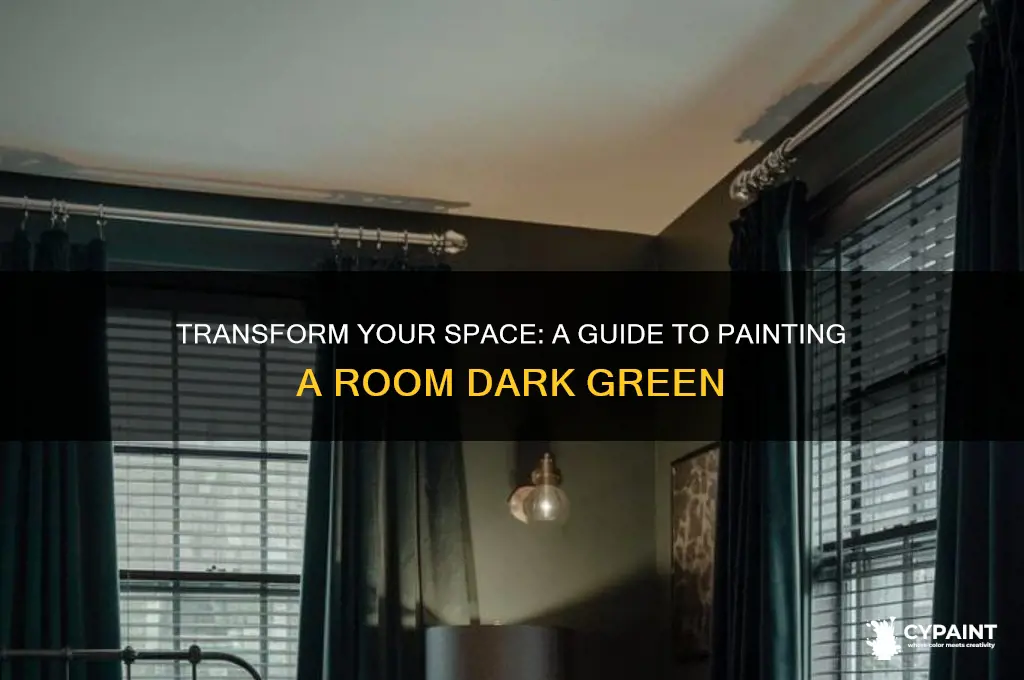 how to paint a room dark green