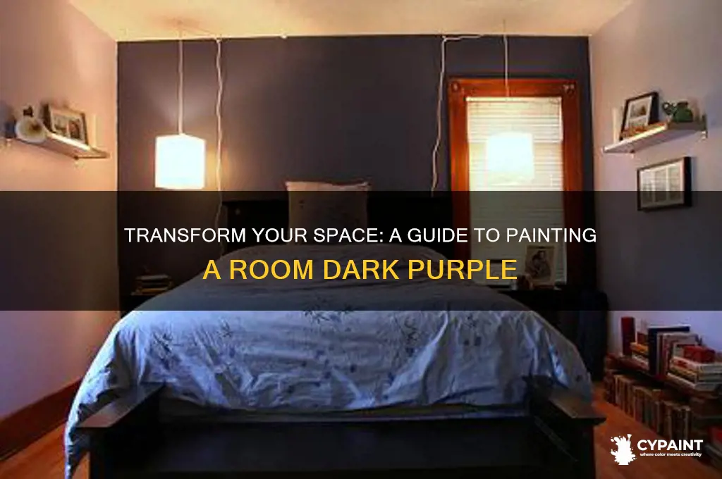 how to paint a room dark purple