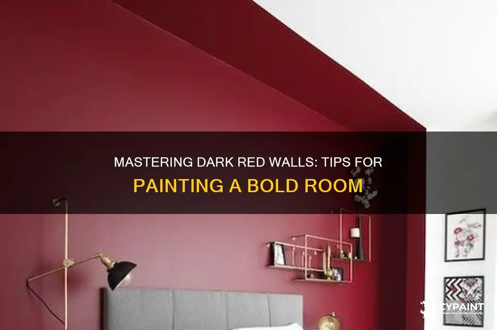 how to paint a room dark red