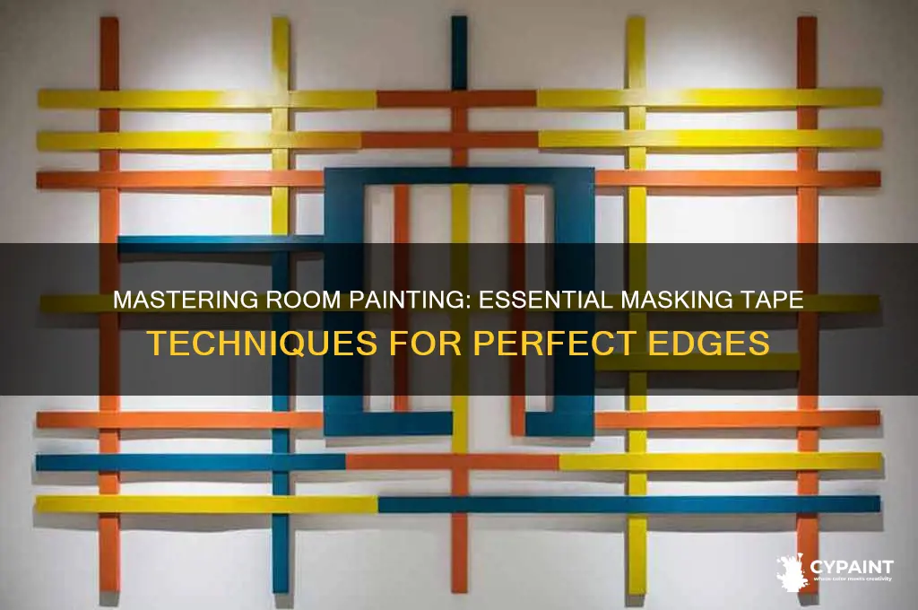 how to paint a room masking tape