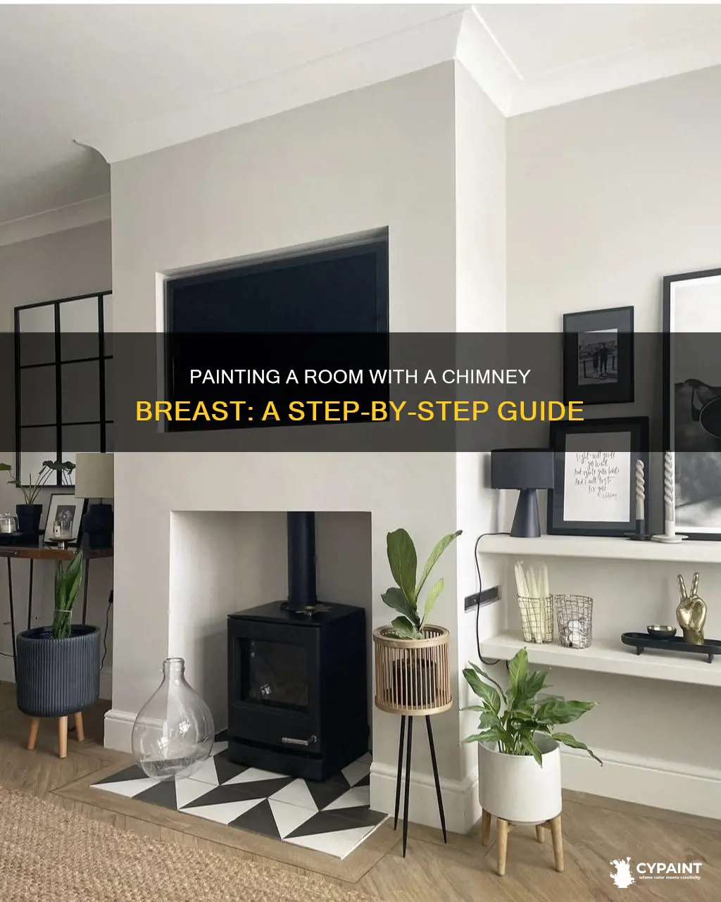 how to paint a room with a chimney breast
