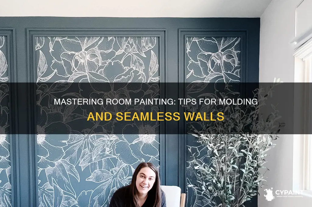 how to paint a room with molding
