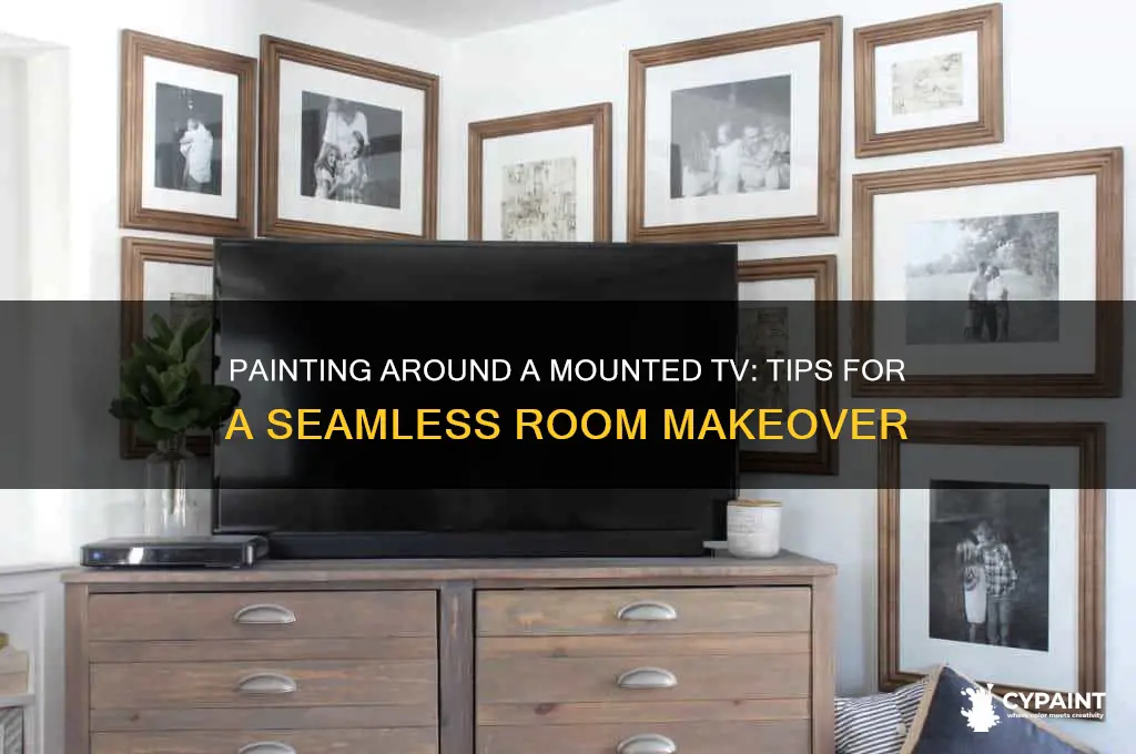 how to paint a room witha tv mounted