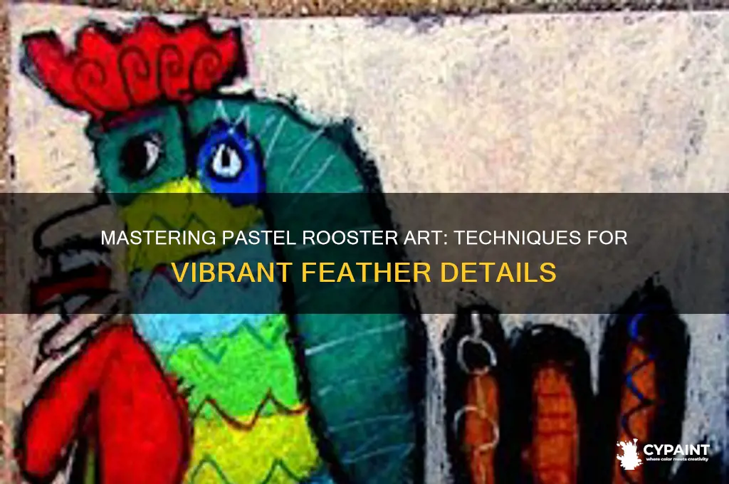 how to paint a rooster with pastels