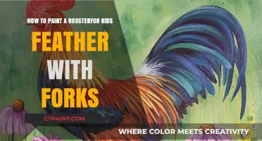Creative Rooster Art: Painting Feathers with Forks