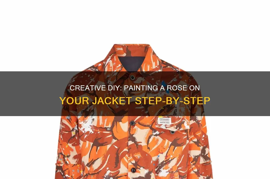 how to paint a rose on a jacket