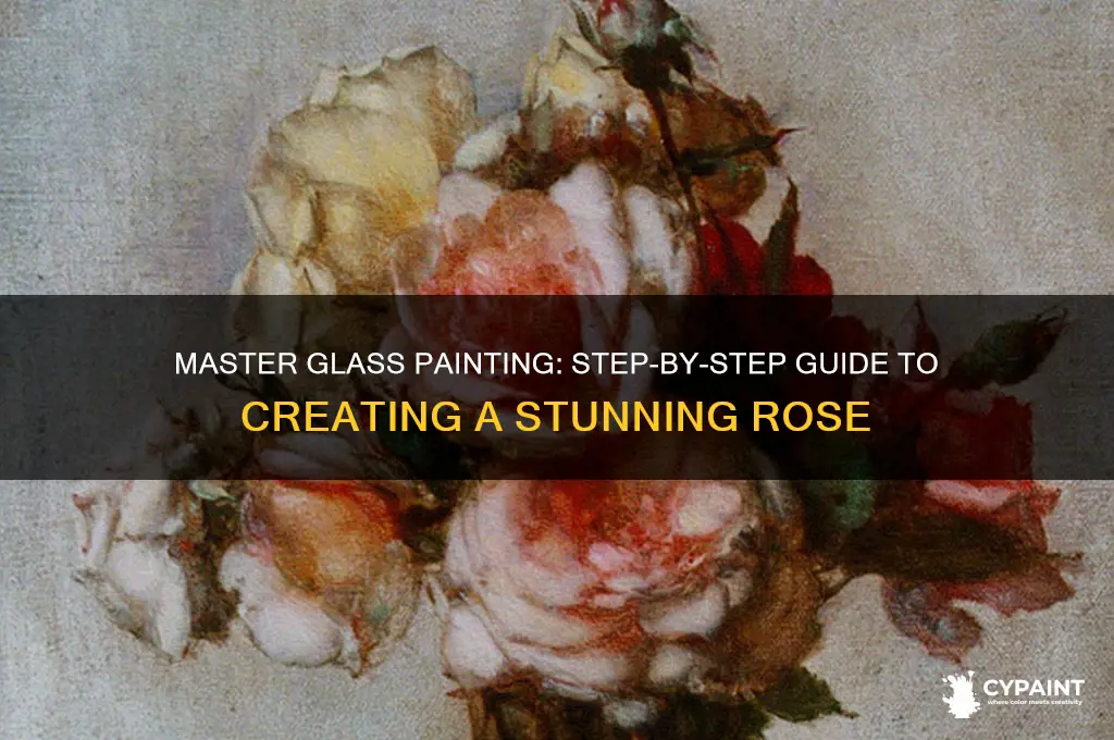 how to paint a rose on glass