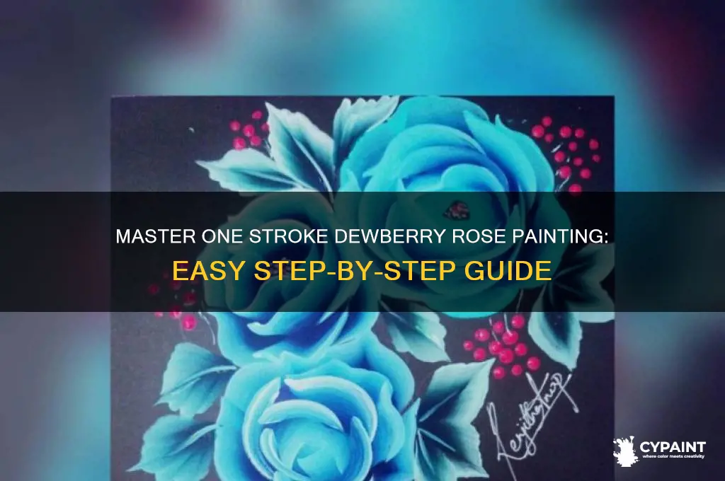 how to paint a rose one stroke dewberry