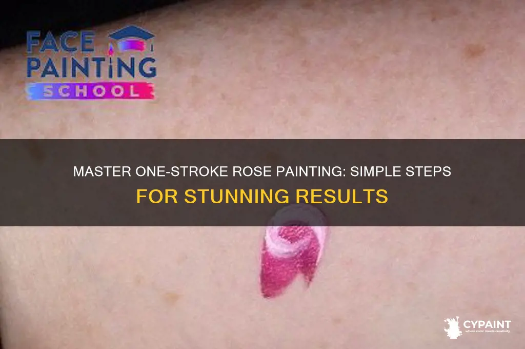 how to paint a rose one stroke