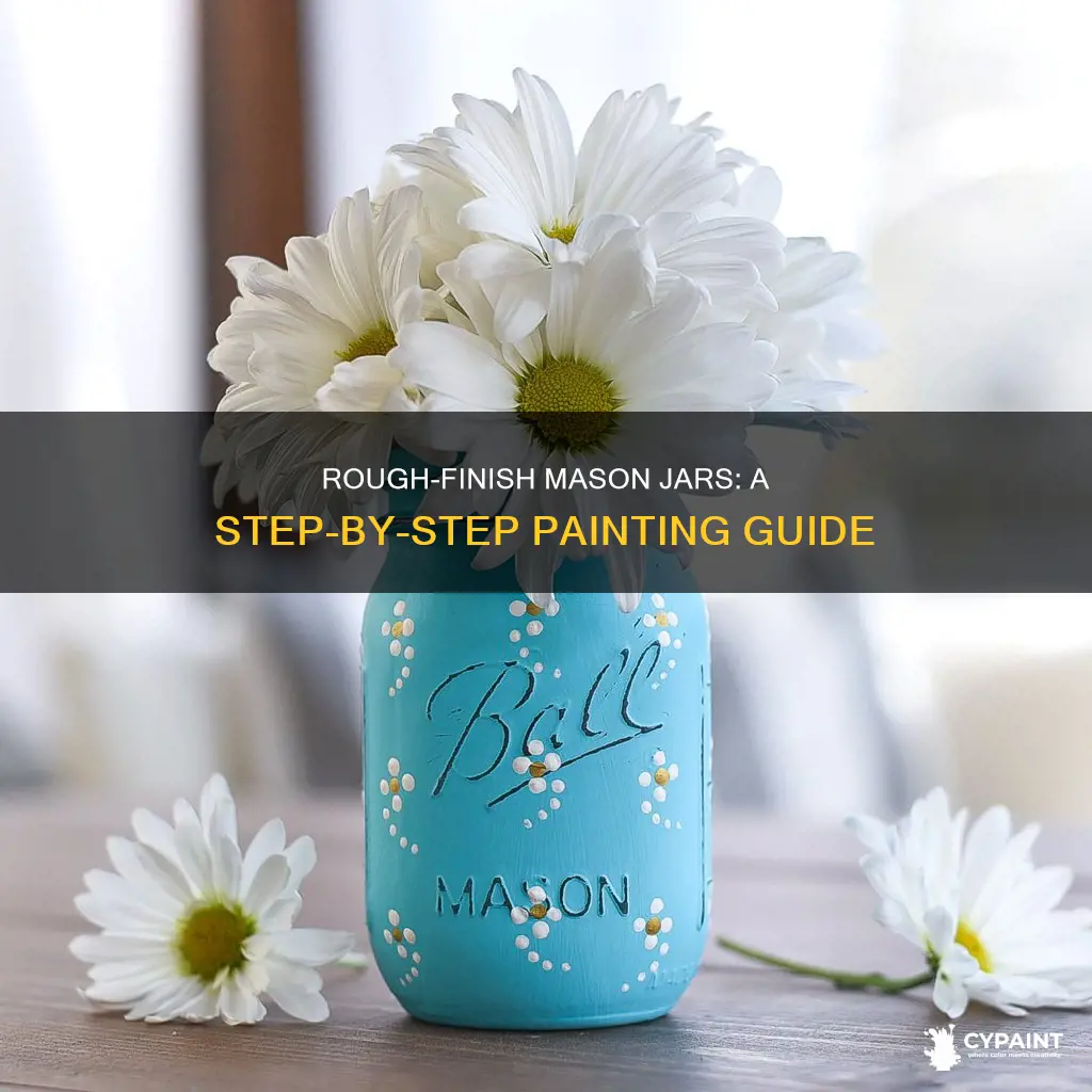 how to paint a rough finish on mason jars