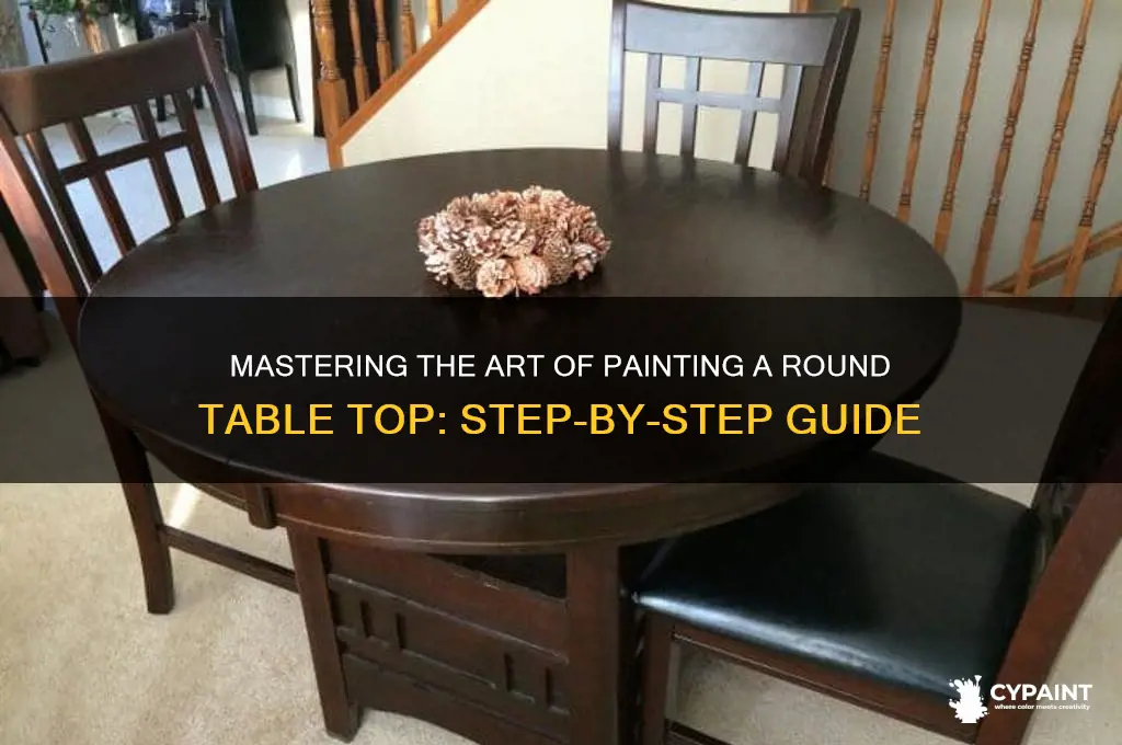 how to paint a round table top