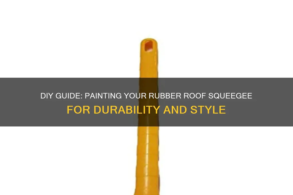 how to paint a rubber roof squeegee