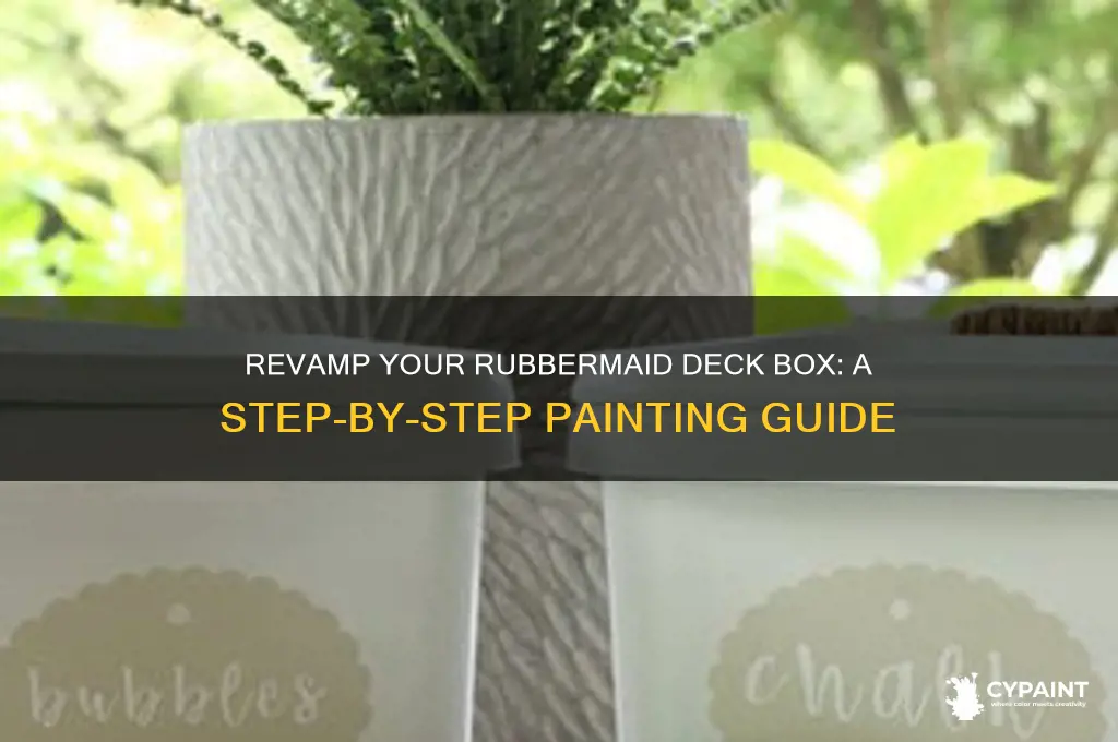 how to paint a rubbermaid deck box