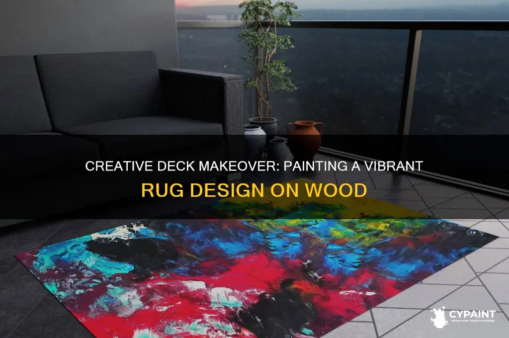 how to paint a rug on a deck