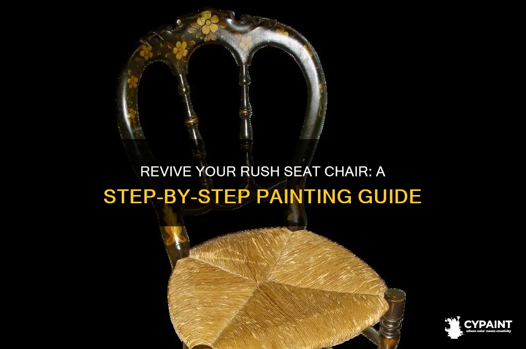 how to paint a rush seat chair