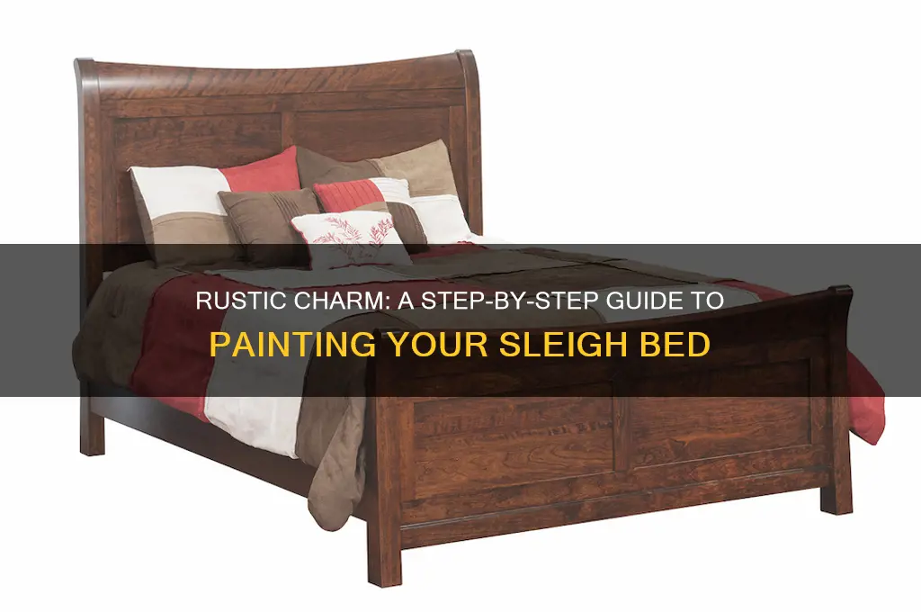 how to paint a rustic sleigh bed