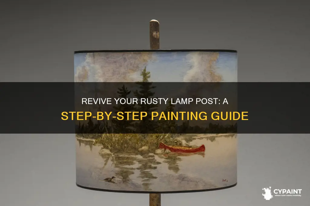 how to paint a rusty lamp post