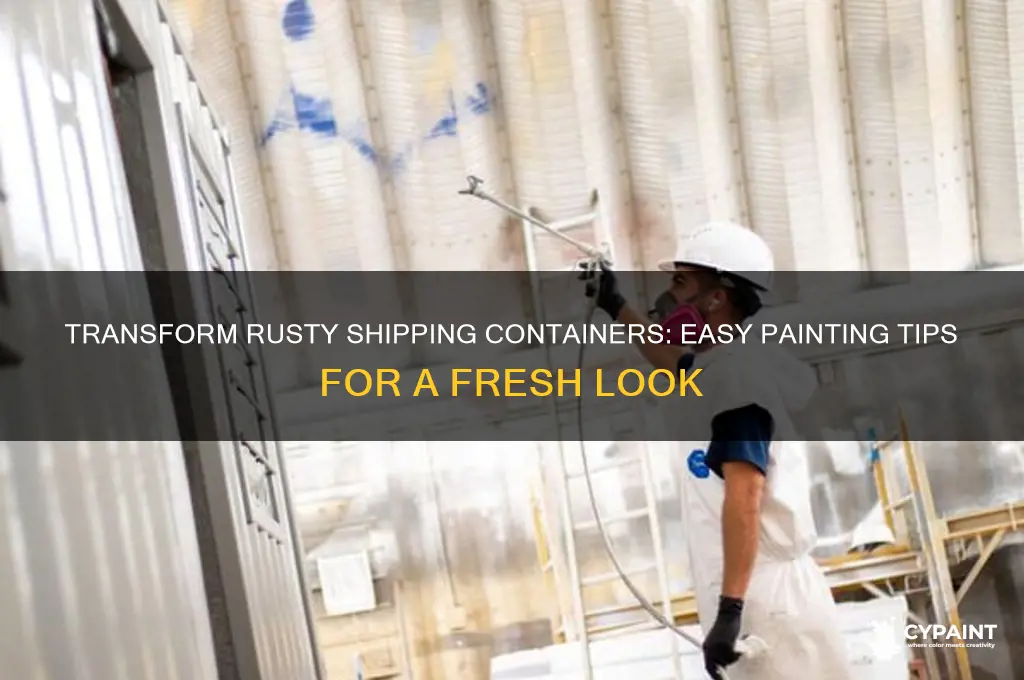 how to paint a rusty shipping container