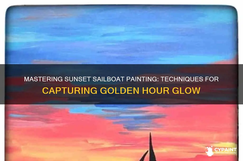 how to paint a sailboat at sunset