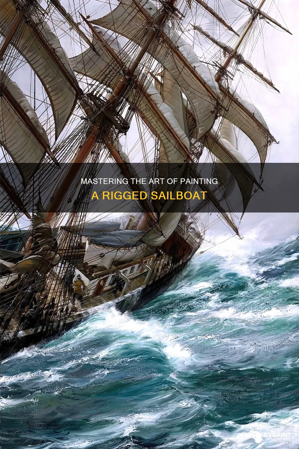 how to paint a sailboat with all the rigging
