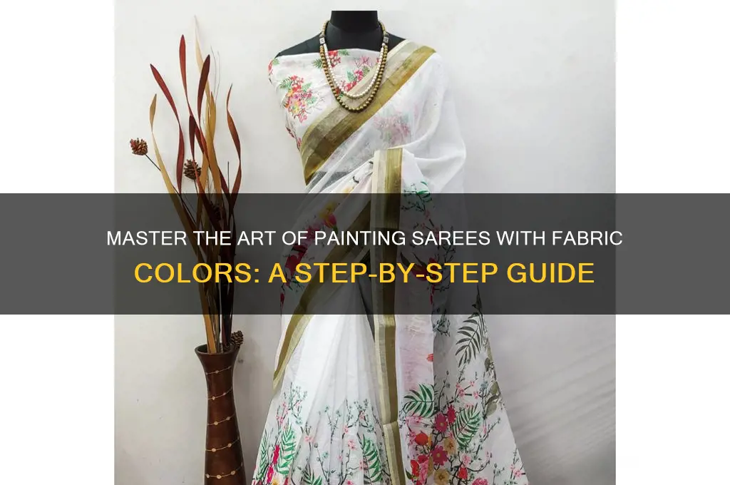 how to paint a saree with fabric colours