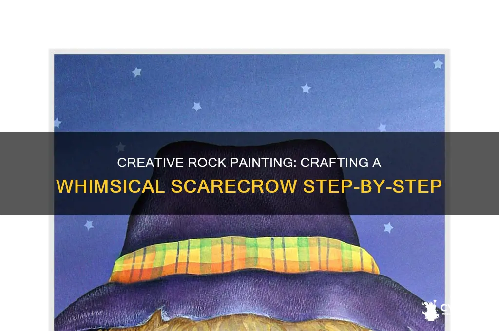 how to paint a scarecrow on a rock
